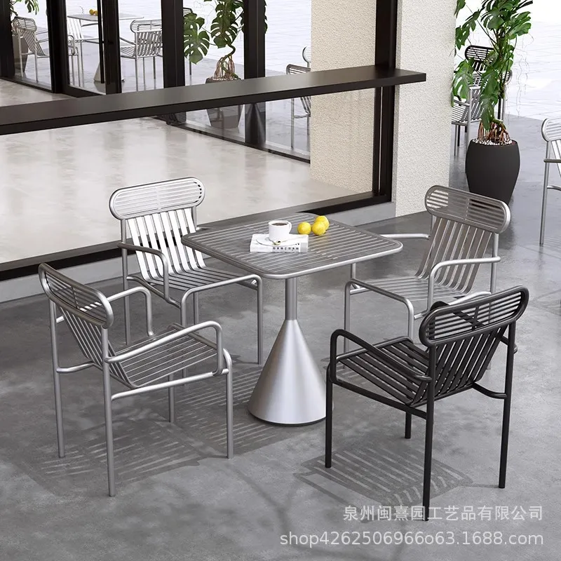 Coffee Tea Lounge - Set Meja dan Kursi Kopi Teras