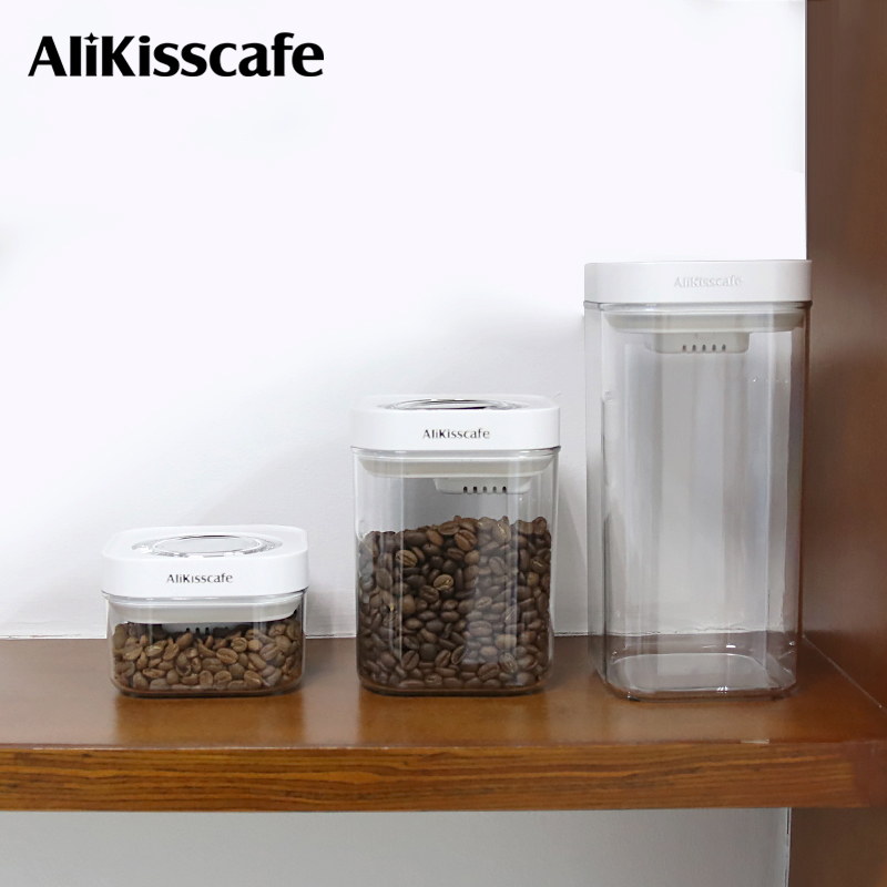 Coffee Tea Espresso Machines - AliKisscafe Wadah Penyimpanan Biji Kopi Toples