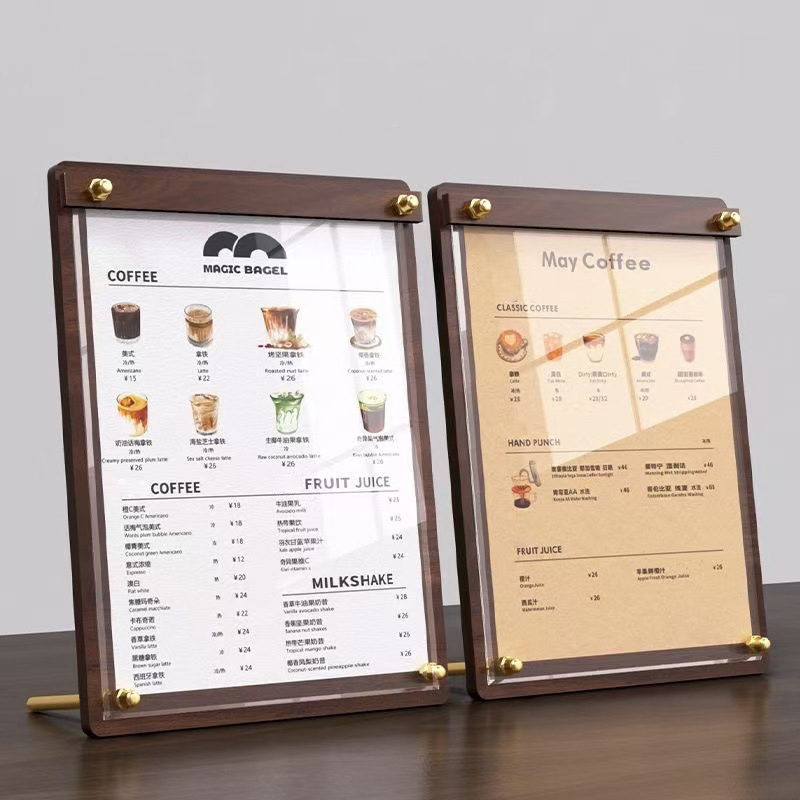 Coffee Tea Mix - Stand Display Daftar Harga Menu Akrilik