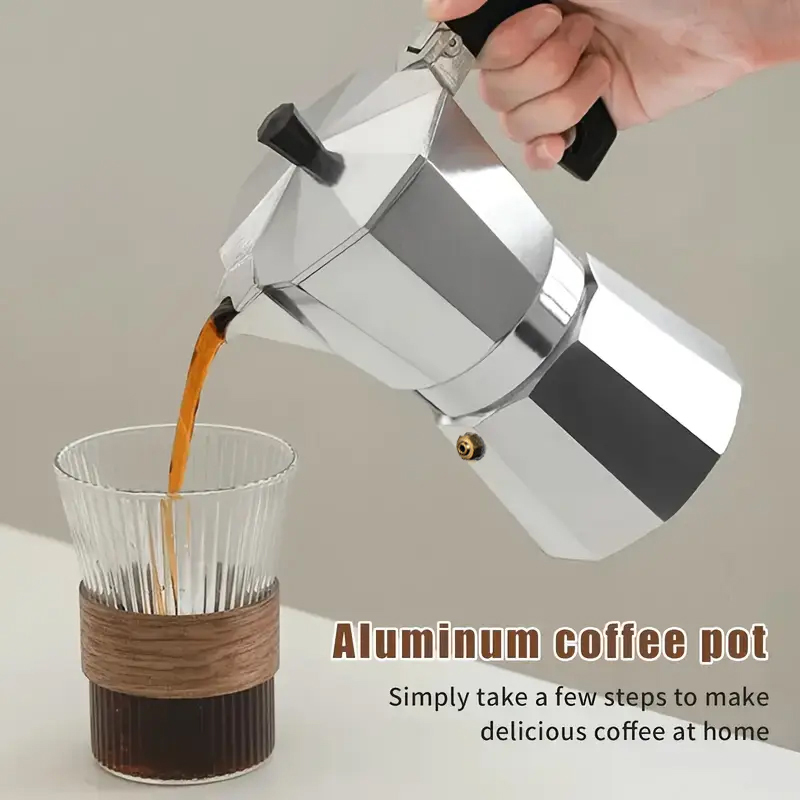 Coffee Tea Drinks - Moka Pot Aluminium Klasik 50-300ML Pembuat
