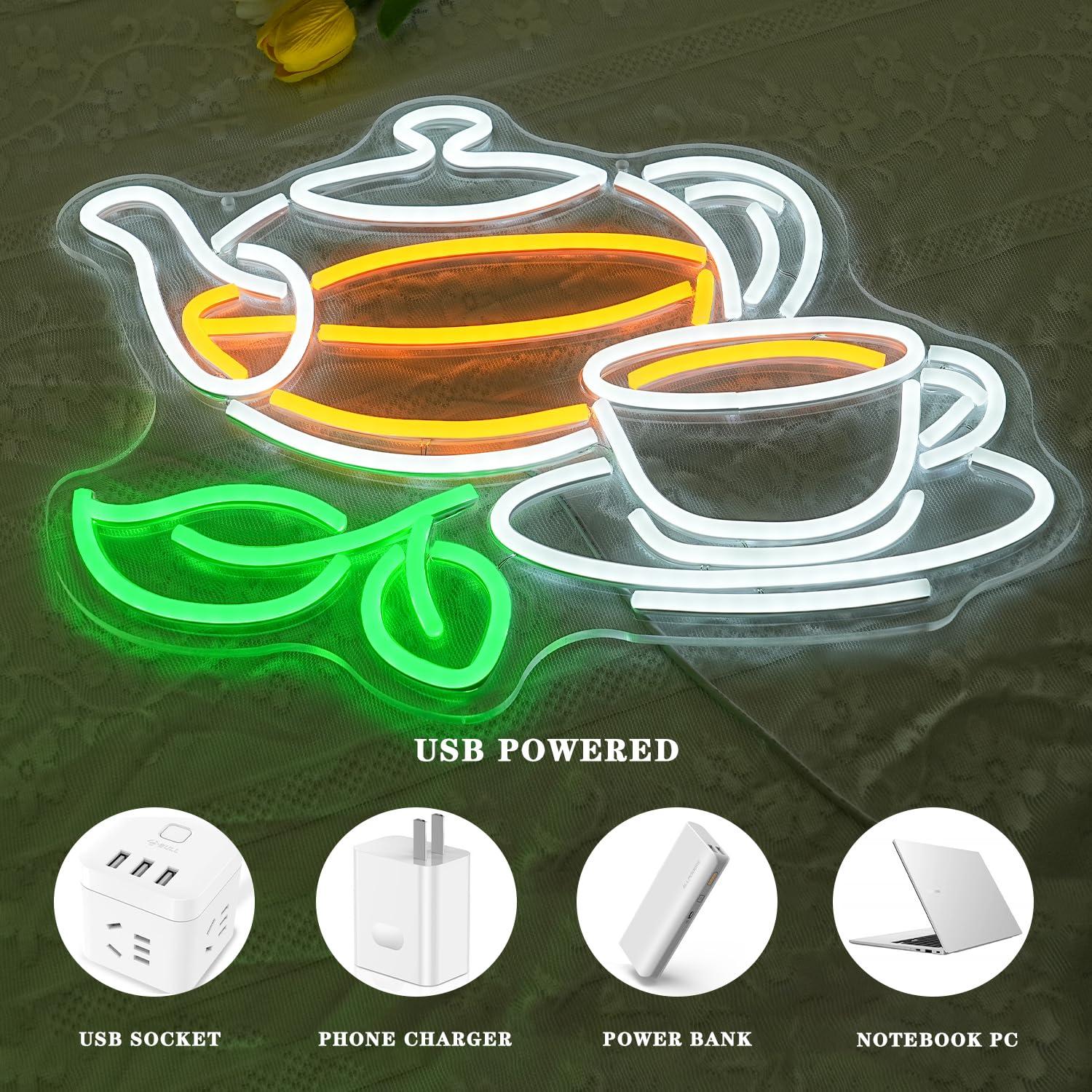 Lampu Neon LED USB yang Dapat  - Coffee Tea Plantation ulasan dan harga