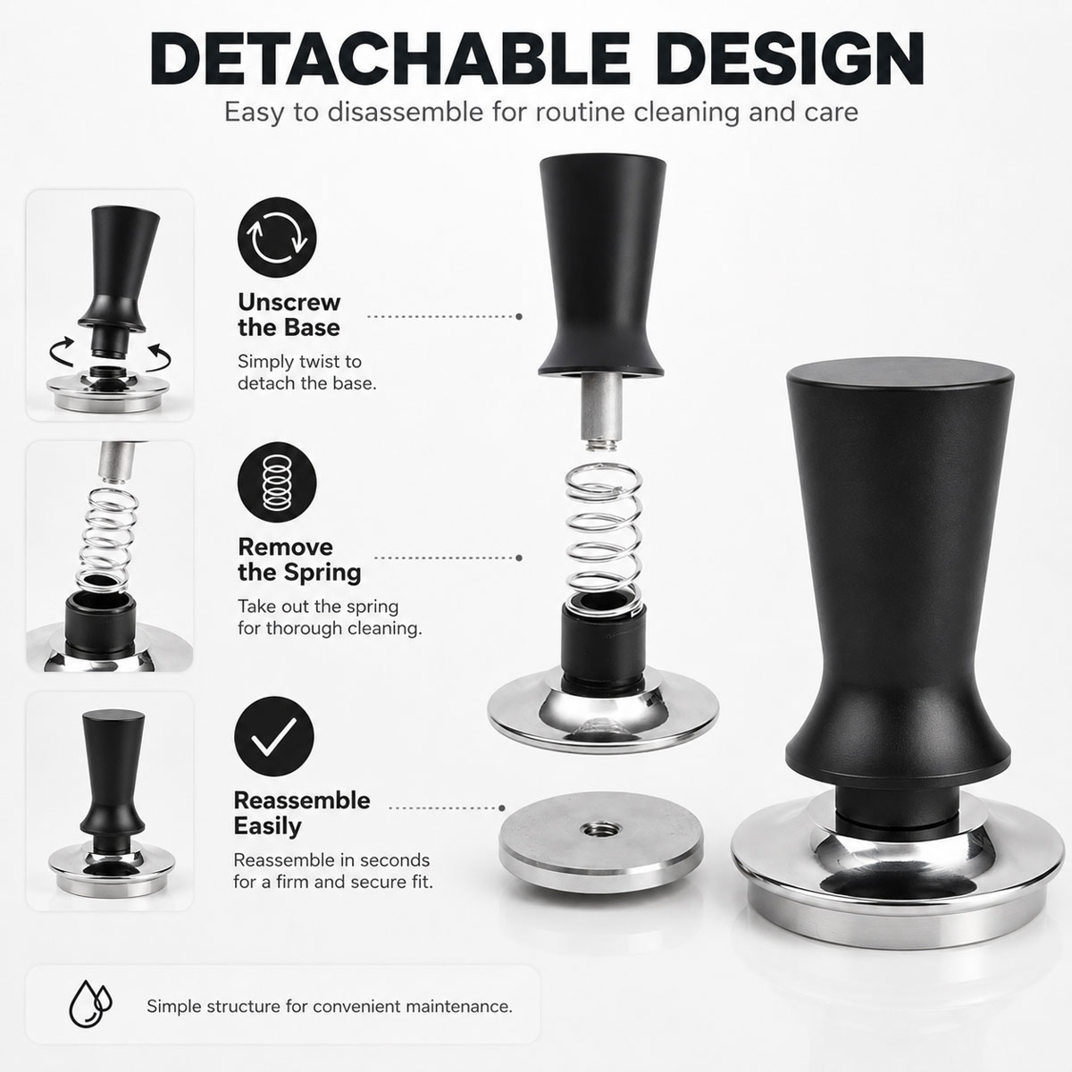 1 buah Tamper Kopi 51/53/58 mm - Coffee Tamper Leveler ulasan dan harga