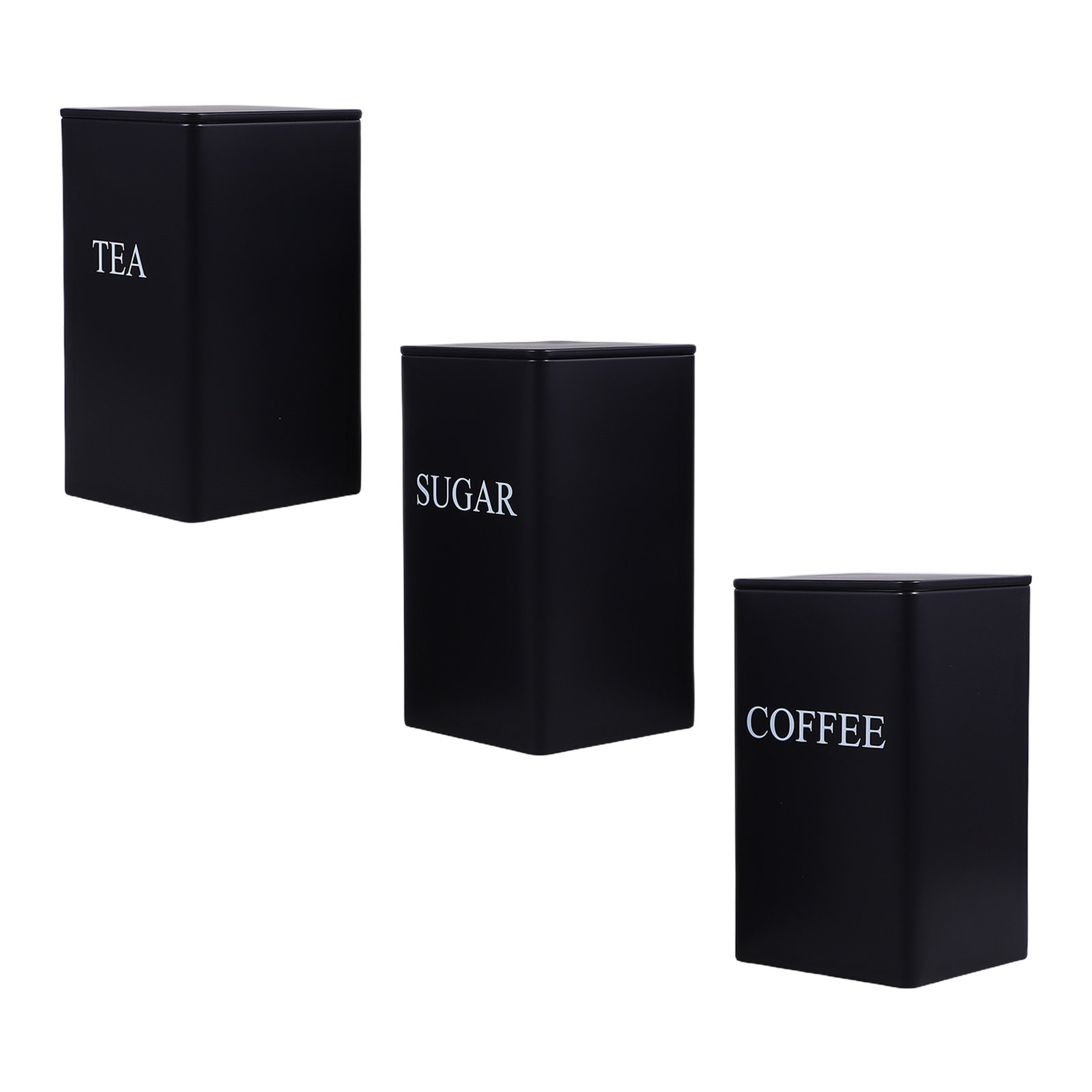 3 Buah Wadah Penyimpanan Dapur - Coffee Tea And Sugar Canisters ulasan dan harga