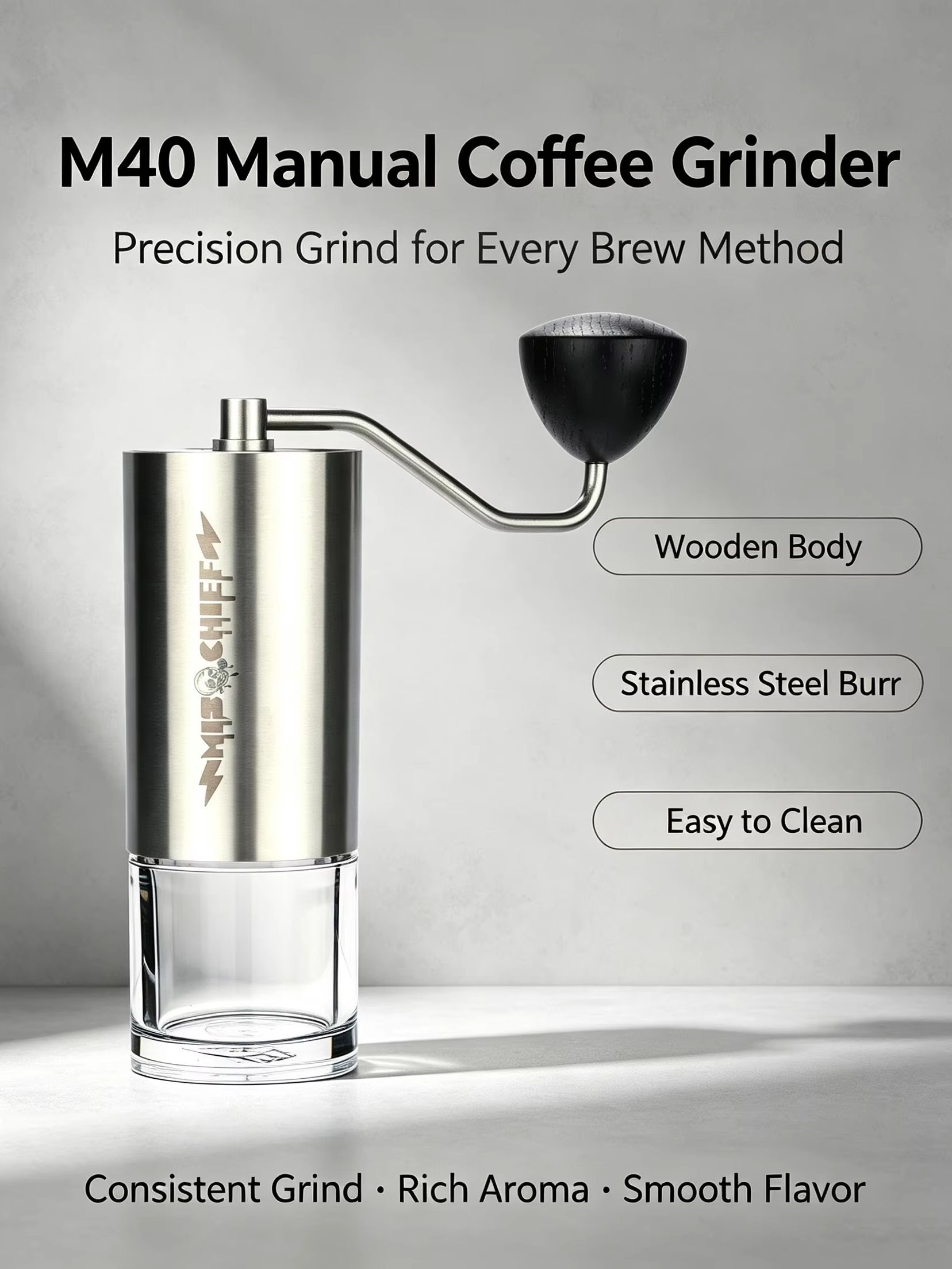 Penggiling Kopi Manual MisChie - Burr Hand Grinder ulasan dan harga
