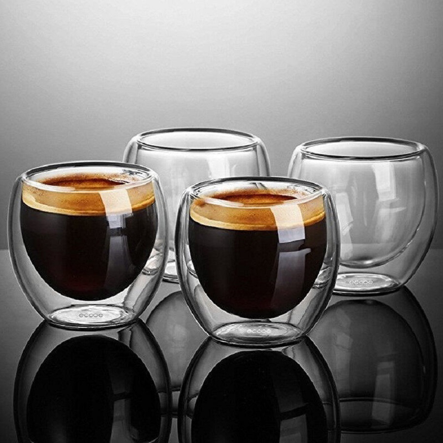 Cangkir kopi kaca berdinding g - Coffee Tea Set Up ulasan dan harga
