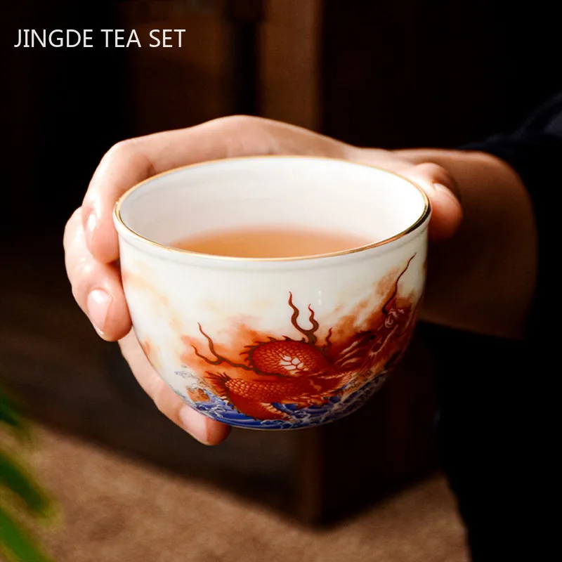 Cina Keramik Naga Pola Cangkir - Coffee Tea Set Up ulasan dan harga
