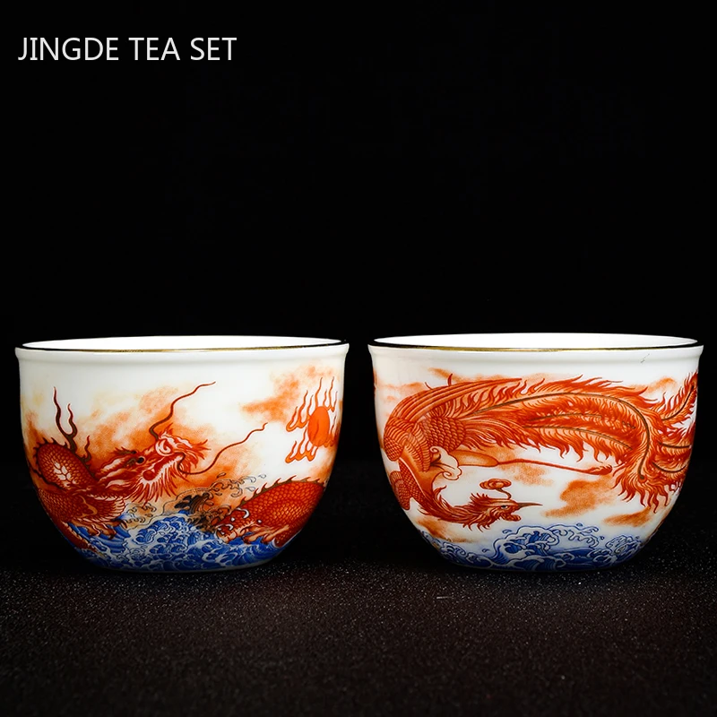 Cina Keramik Naga Pola Cangkir - Coffee Tea Set Up ulasan dan harga