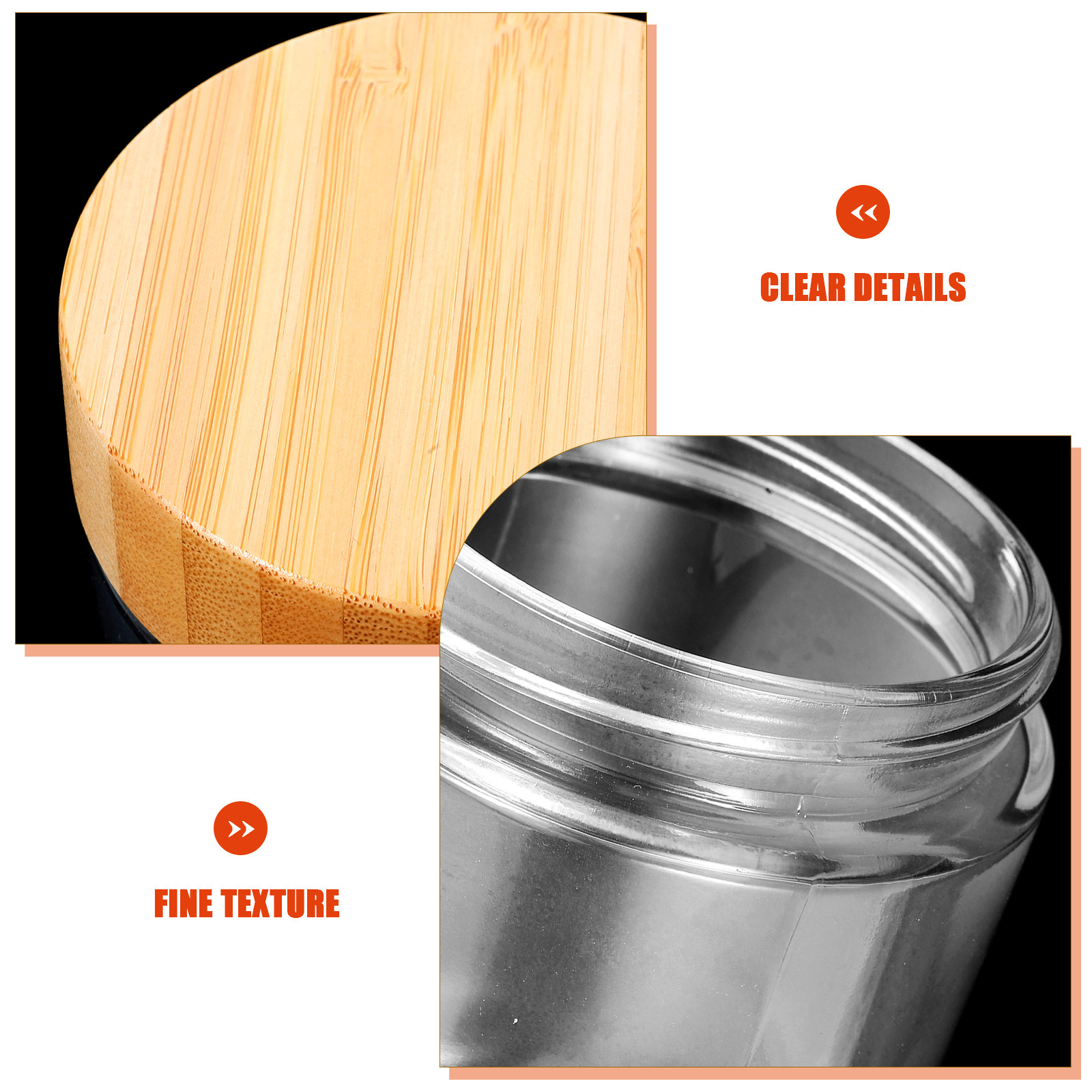 4Pcs Stoples Kaca Kokoh dengan - Coffee Tea And Sugar Canisters ulasan dan harga