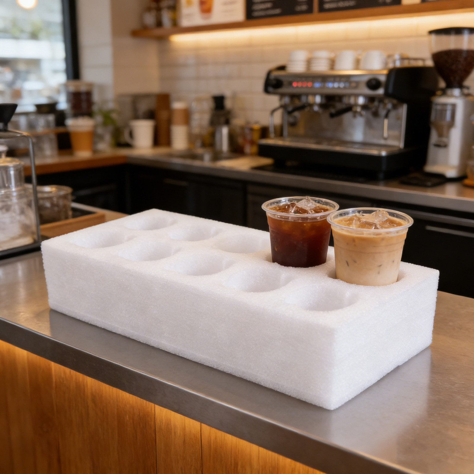 Nampan Tempat Gelas Berlubang  - Coffee Tea Drinks ulasan dan harga