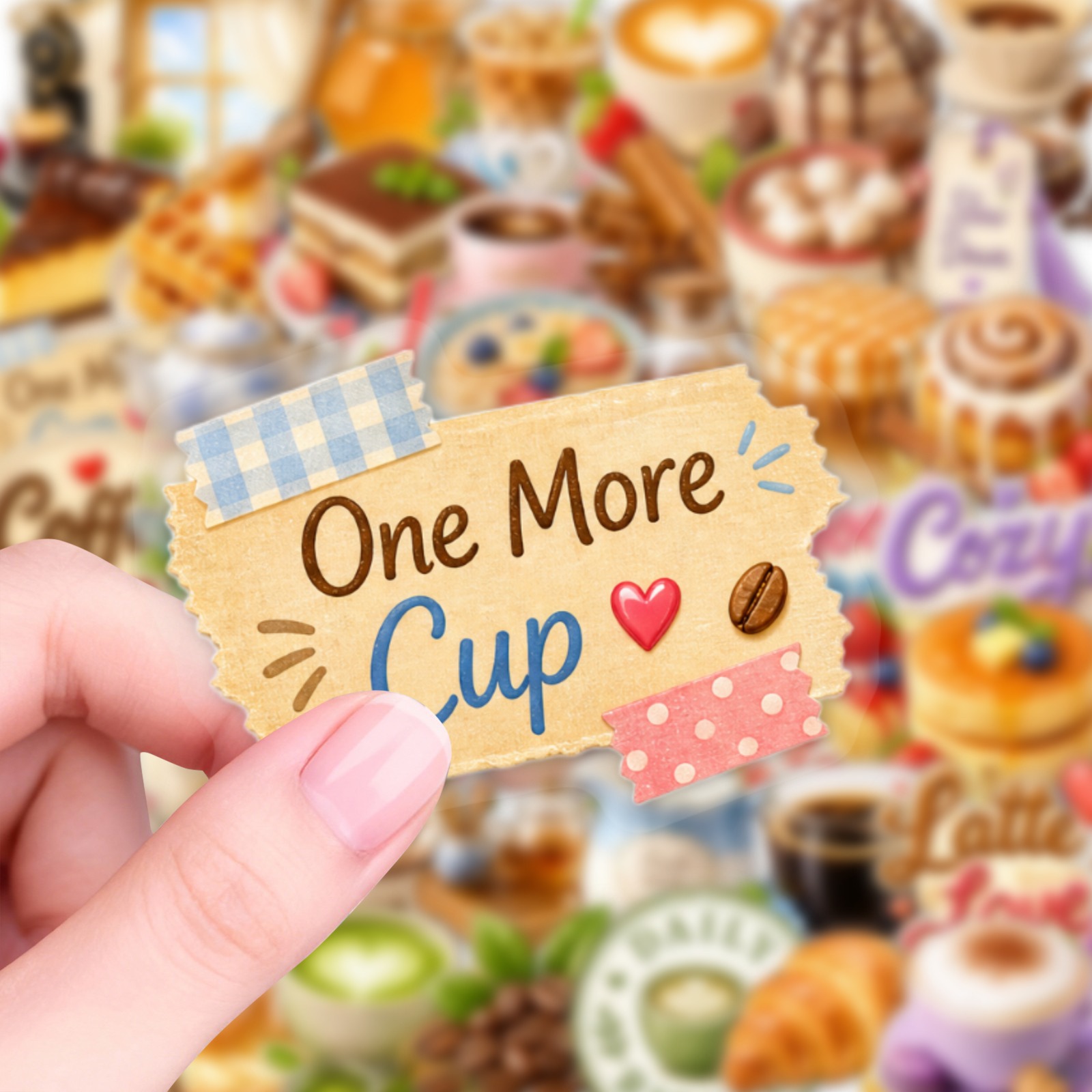 50-Pack Stiker PET Tahan Air G - Coffee Tea Journal ulasan dan harga