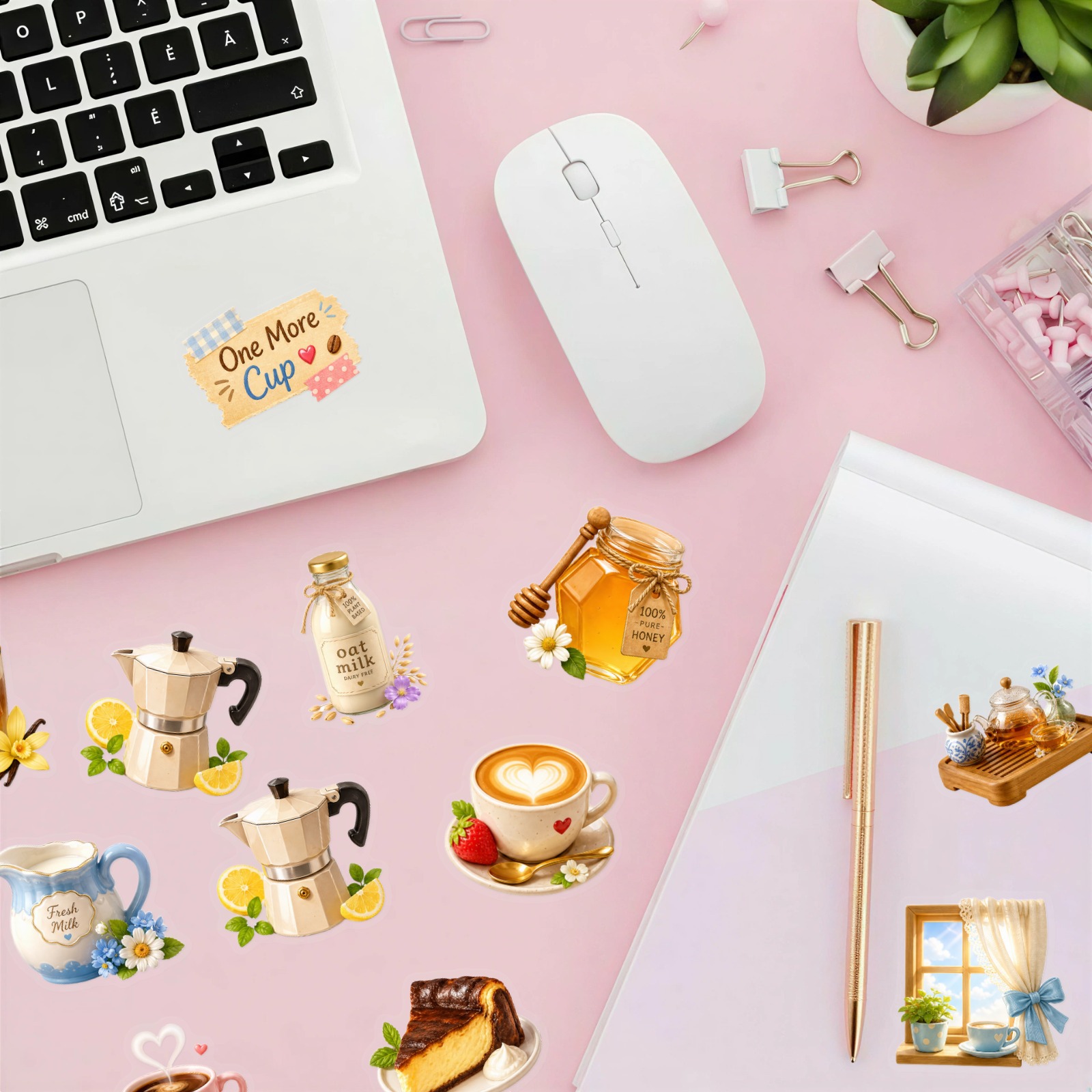 50-Pack Stiker PET Tahan Air G - Coffee Tea Journal ulasan dan harga