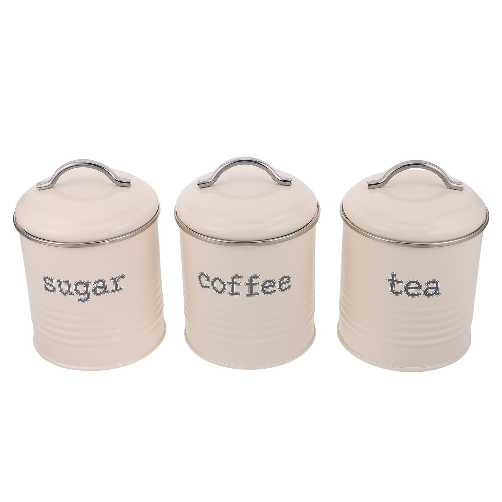 3Pcs Set Wadah Kopi Kedap Udar - Coffee Tea And Sugar Canisters ulasan dan harga