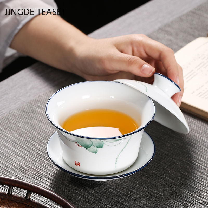 Cangkir Teh Gaiwan Keramik Luk - Coffee Tea Set Up ulasan dan harga