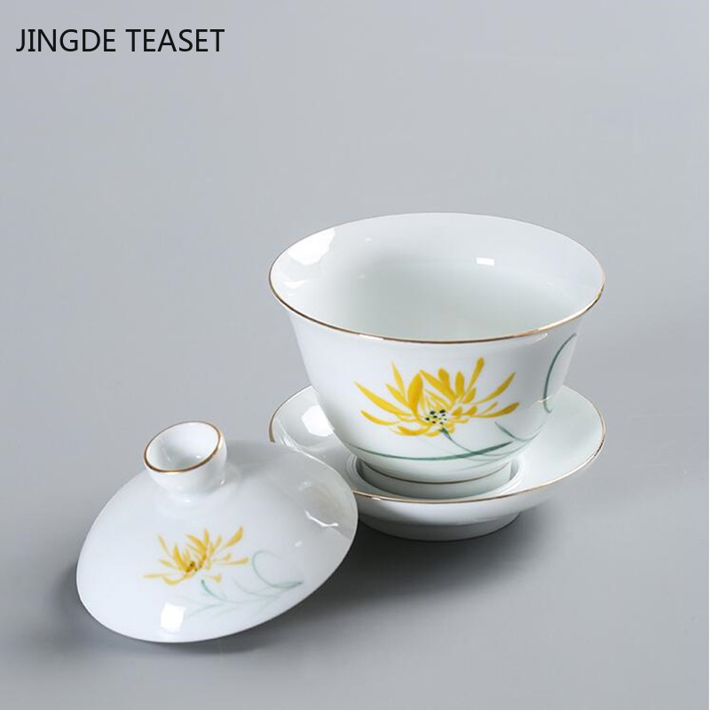 Cangkir Teh Gaiwan Keramik Luk - Coffee Tea Set Up ulasan dan harga